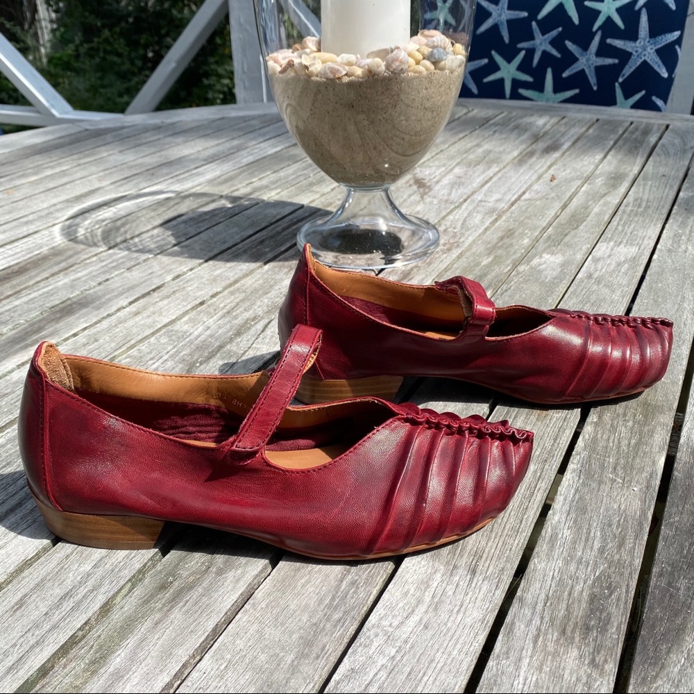 So Special! Very European! Women's Red Leather Mary Jane’s.